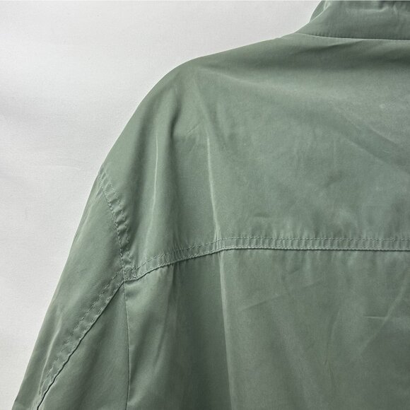 Faconnable Jacket Men Large Green Fullzip Dad Casual Bomber Coat Windbreaker Y2K - Picture 12 of 16